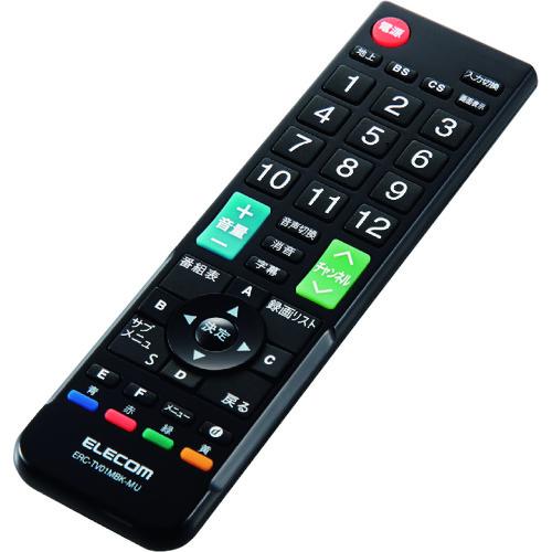 エレコム エレコム 12メーカー対応マルチテレビリモコン（Mサイズ） ERC-TV01MBK-MU ...