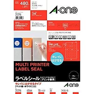 エーワン ラベルシールプリンタ兼用キレイにはがせる [42325] No.31296 [364-312967]
