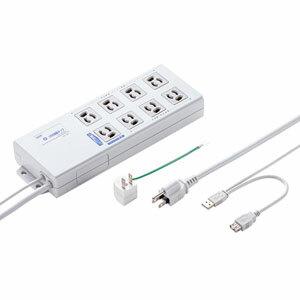 サンワサプライ USB連動タップ TAP-RE2UN TAP-RE2UN  [444-228852]