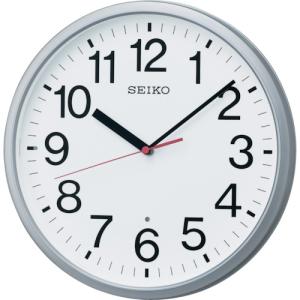 セイコークロック SEIKO 電波掛時計 直径305×45 P枠 銀色メタリック KX230S [469-038679]