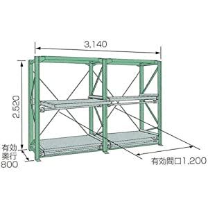 ムラテック KDS 【個人宅不可】 金型収納ラック スライドラックSSR30-25 SSR30-2512-2HTR [I270303]の商品画像