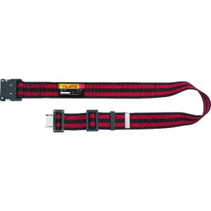 TJMデザイン タジマ 胴ベルト アルミワンタッチ黒バックルボーダー柄 ボーダー赤 Lサイズ BWL145-BRE [50-262097]