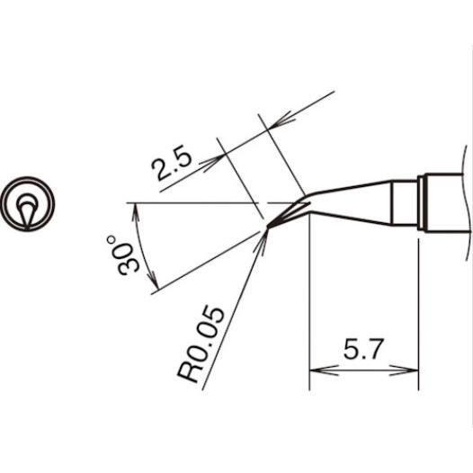 白光 ハッコー T38-03JS こて先/JS型 350℃ T38-03JS  [7-057182]