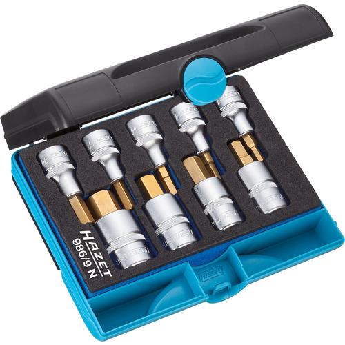 HAZET ハゼット ソケットセット 9pcs 六角軸 986/9N [796-193530]