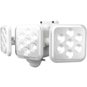 ムサシ RITEX フリーアーム式LED高機能センサーライト(5W×3灯) 「ソーラー式」 ホワイト S-330L [E010705]