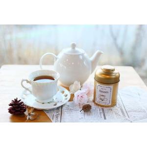 アッサムの紅茶葉缶