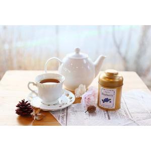 ブルーベリーの紅茶葉缶