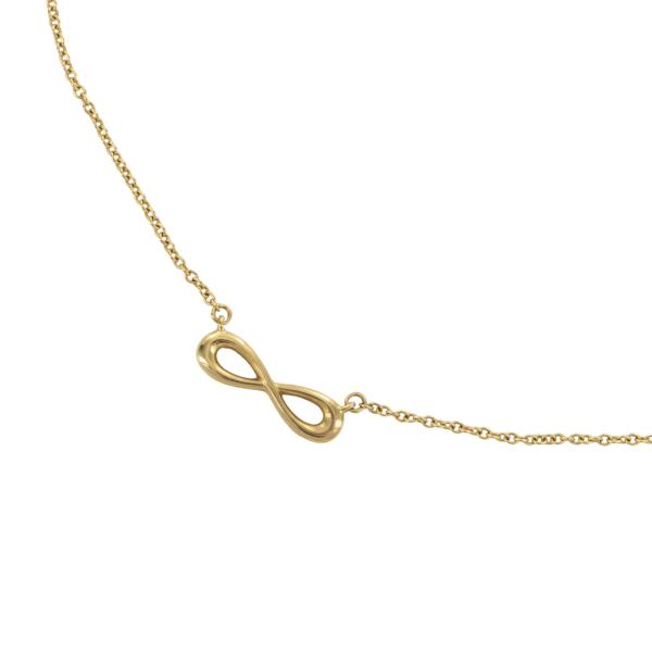 【美品】Tiffany&amp;Co. インフィニティ ネックレス チェーン 750 K18 イエローゴール...