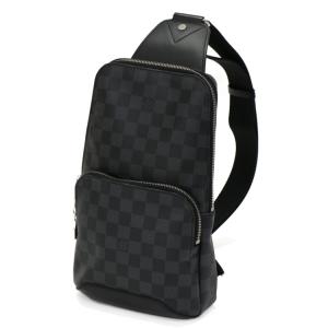 【中古】 ルイヴィトン アヴェニュー スリングバッグ ボディバッグ N41719 2017年 ダミエ グラフィット グラファイト 斜め掛け メンズ 6160010jｍ-D4