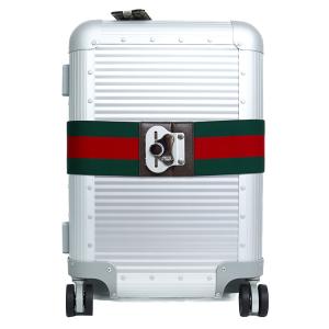【美品】グッチ ポーター キャビン トロリー バッグ FPM スーツケース ユニセックス キャリーケース 743843 アルミニウム シルバー 6166612j