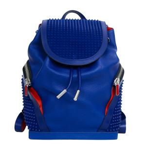 Christian Louboutin クリスチャンルブタン エクスプローラーファンク リュックサック バックパック ブルー スタッズ Explorafunk メンズ 633617m【中古】