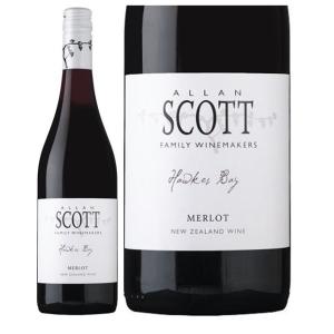 ワイン 赤 メルロー 750ｍｌミディアム アラン・スコット  ニュージーランド直輸入 プラムのアロ...