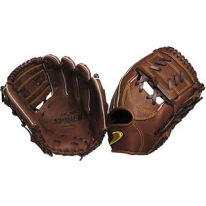 硬式三塁手・オールラウンド用グラブ SPIDER チョコブラウン 右投用