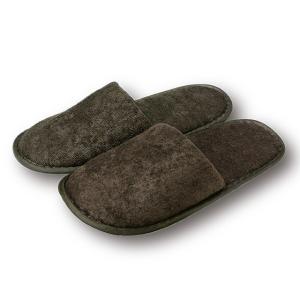 使い捨て高級スリッパ　茶　巾着入り　100足