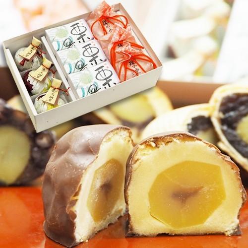 和菓子 ギフト 栗づくしA 栗大納言3個栗最中3個珠の栗3個 お供え 法事 志 お返し 栗 お菓子 ...