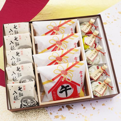 和菓子 七転八起5個迎春どら焼き午4個栗大納言5個 お年賀 迎春菓 お菓子 お取り寄せ ギフト 老舗...