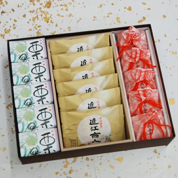 和菓子 送料無料 栗最中5個近江商人6個珠の栗5個 お供え 志 法事 お歳暮 お年賀 内祝 お祝い ...