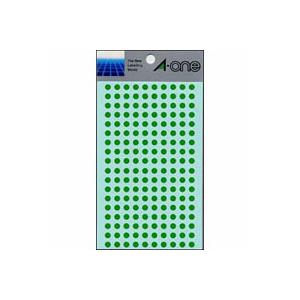 エーワン カラーラベル ５ｍｍ丸 緑 07063