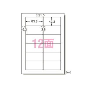 エーワン ラベルシール パソコン&ワープロラベル 汎用タイプ・インチ改行 12面 20シート 28183