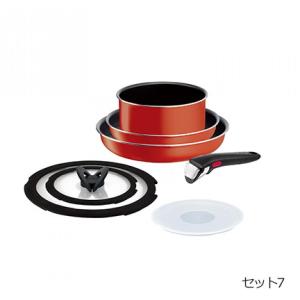 T-fal  ティファール インジニオ・ネオ パプリカレッド 7点セット L15190 ガス火 鍋 フライパン セット 取っ手 とれる IH非対応｜daiyu8-y