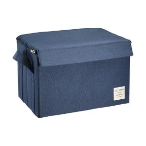 東洋ケース ストレリアナチュレ ボックスM ブルー 33×22×22cm ESTN-CBM-BL 収納ボックス ラック収納 押し入れ収納 ナチュラル シンプル