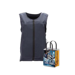 山真製鋸(YAMASHIN) 水冷服 YSR-NV-ML-SET バッテリー セット 神風インナーアイスベスト M/Lサイズ ネイビー 水冷ウェア