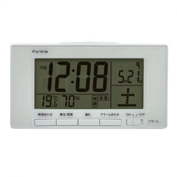 電波デジタルロック フォルミア HT-034RC ブラウン　環境目安表示付 電波時計 温度 湿度 カ...