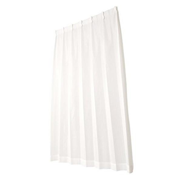 ユニベール 省エネ・ミラーレースカーテン ミザール ホワイト 幅100cm×丈133cm 2枚組