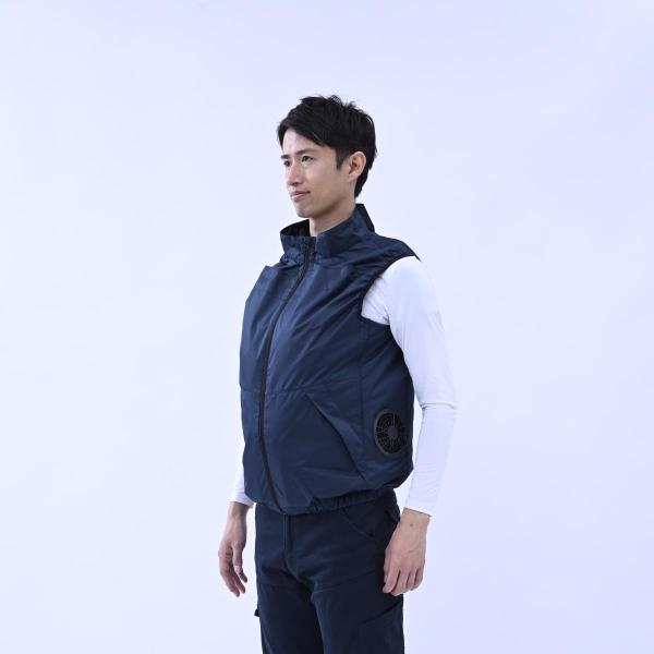 【在庫有・即納】山善 YAMAZEN KAZEfit ペルチェ搭載ファン付きウェア Mサイズ ネイビ...