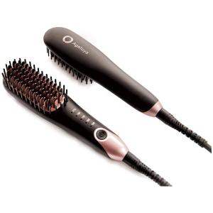 【在庫有・即納】 アゲツヤ ポータブル ミニブラシアイロン QS-17108 海外対応 AGETUYA コームアイロン ヘアアイロン MAX210度 ストレートアイロン プロ仕様