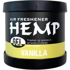 HEMP(ヘンプ) ルームフレグランス エアーフレッシュナー ジェル VANILLA バニラ 80g　芳香剤 置き型 ニューアークス NAX-050-010｜daiyu8-y