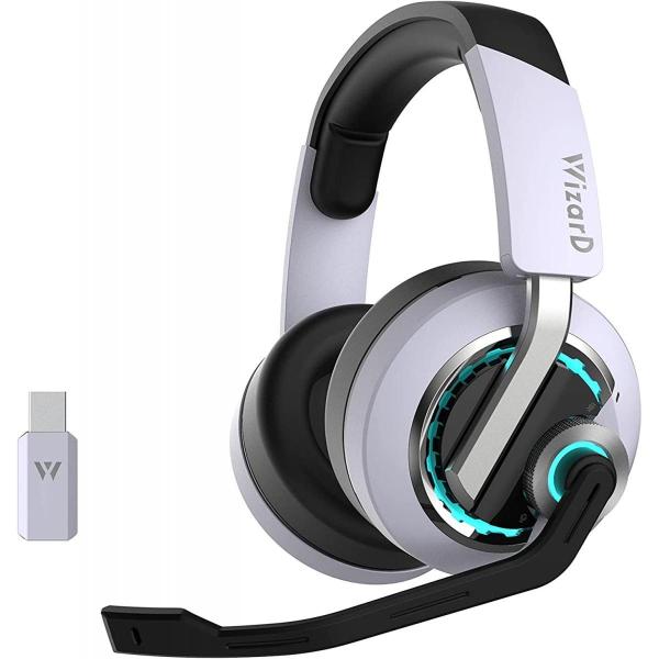 WizarD 2.4G＆Bluetooth5.1 ワイヤレスゲームヘッドセット 7.1chバーチャル...