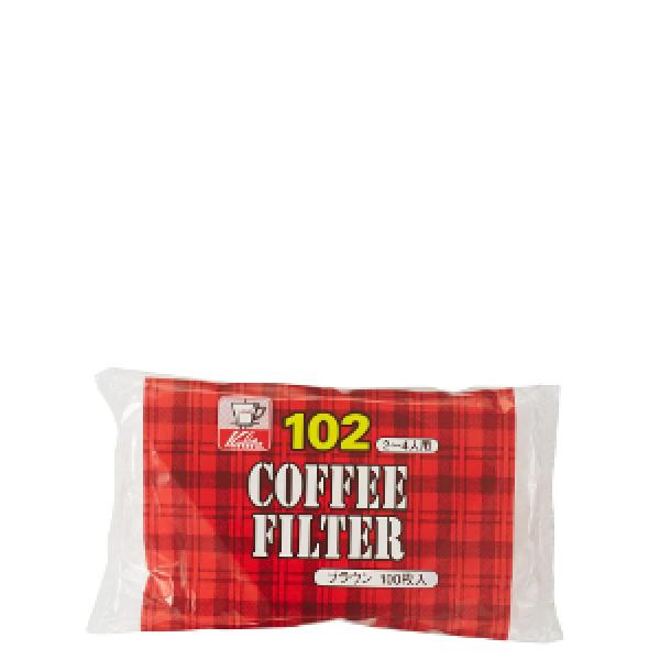 Kalita カリタ 13125 NK102ロシ ブラウン（100枚） 2~4人用 濾紙 フィルター...