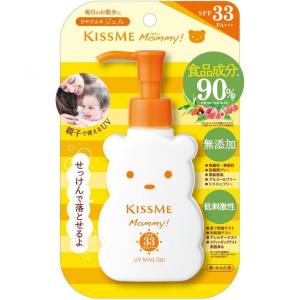 マミー UVマイルドジェルN ポンプタイプ 100g　日焼け止め SPF33/PA+++ UVケア 低刺激 無添加 顔・からだ用 伊勢半 KISS ME Mommy 日焼け止めの商品画像