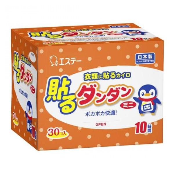 エステー 貼るダンダン ミニ 衣類に貼るカイロ 30個入り 袋 10時間 ハルダンダン 日本製 貼る...