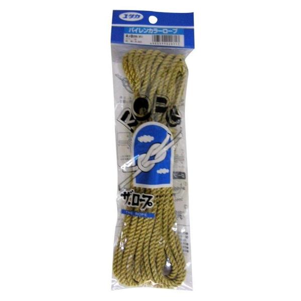 ユタカメイク パイレンカラーロープ ゴールド 4mm×8m A-80