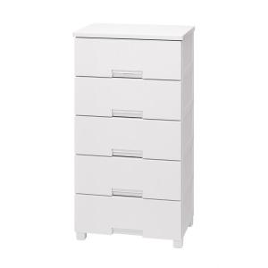 【在庫有・即納】天馬 フィッツチェスト 5505 完成品チェスト 5段 ホワイト (幅55×奥行41×高さ105cm)