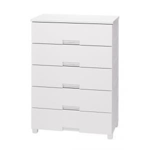 【在庫有・即納】天馬 チェスト Fits フィッツチェスト ホワイト 5段 幅75cm 約75×41×105cm 7505