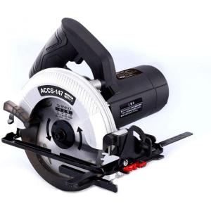 電動 チップソー 切断機 刃径 165mm  工具 丸 ノコギリ のこぎり 新興製作所 電気丸ノコ チップソー165mm ブレーキ付 ACCS-165 ブラック