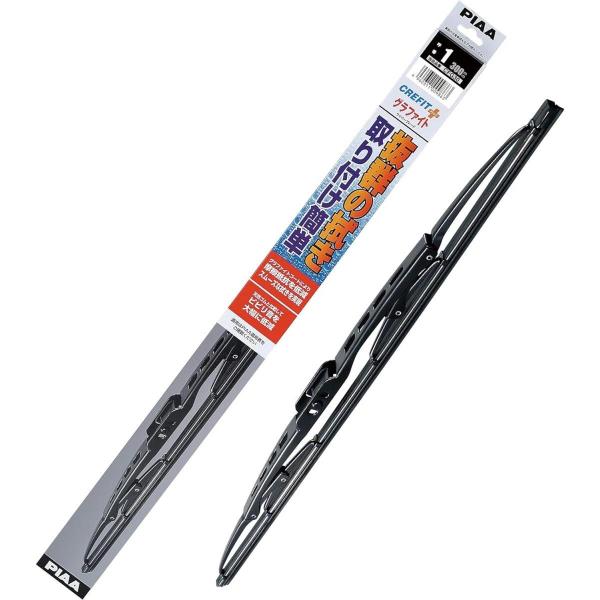 PIAA クレフィットプラスワイパー 300mm CFG30 1本入 グラファイト ゴム交換可能 カ...