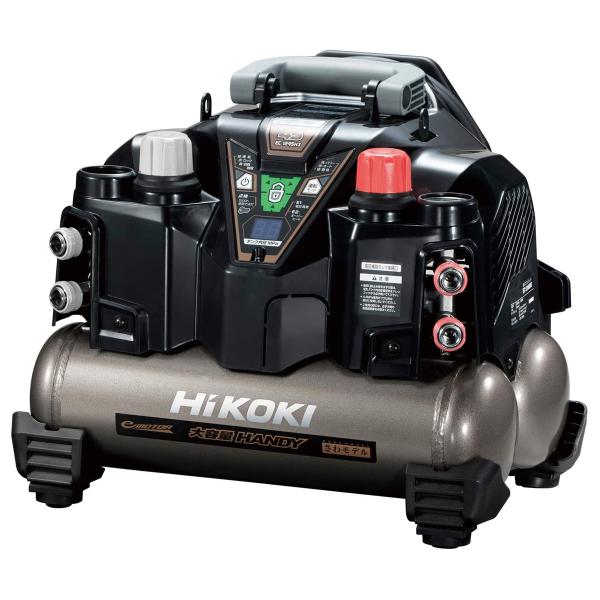 HiKOKI(ハイコーキ) 釘打機用エアコンプレッサ タンク容量8L 高圧/一般圧対応 セキュリティ...