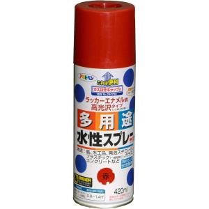 アサヒペン 水性多用途スプレー 420ML 赤の商品画像