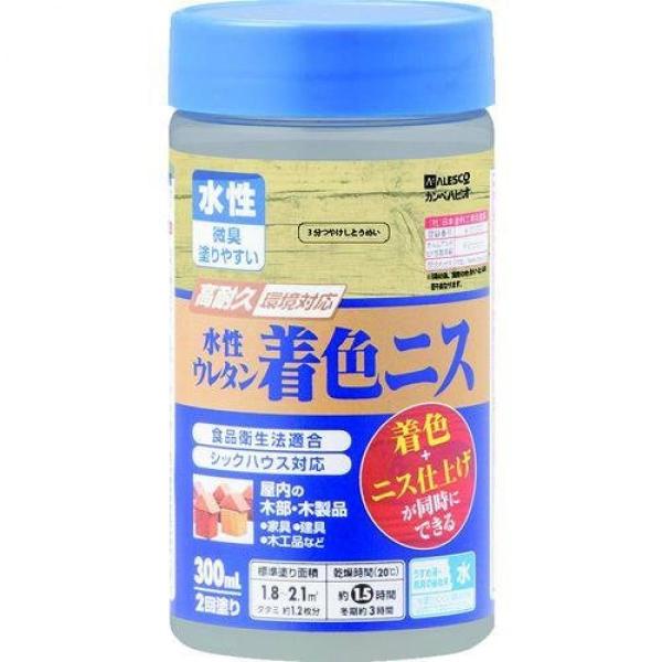 カンペハピオ(Kanpe Hapio) 水性ウレタン着色ニス 300ml 3分つやとうめい　高耐久 ...
