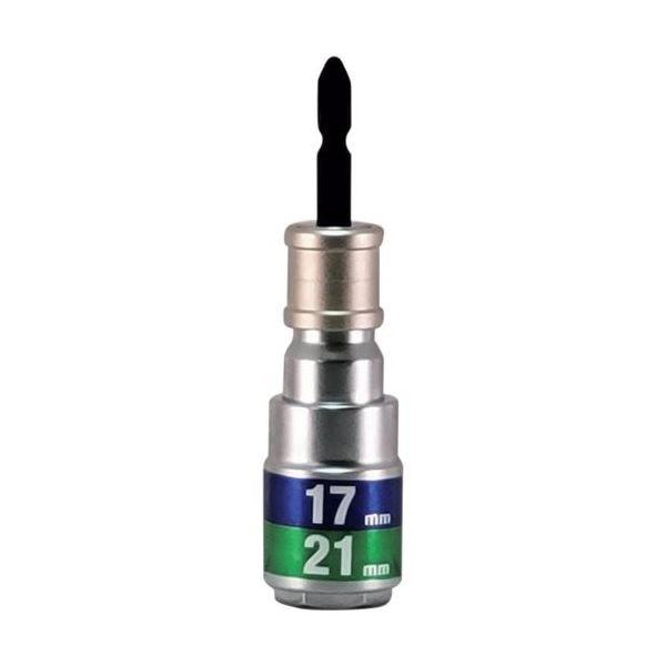 MUSTTOOL 軸交換式落下防止ダブルソケット6角 差込6.35x対辺17/21mm×全長110m...