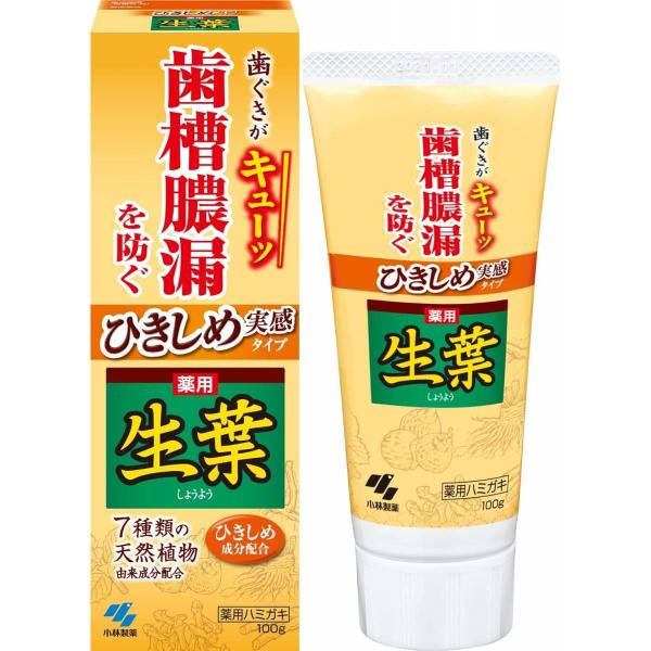小林製薬 生葉(しょうよう) ひきしめ実感タイプ 100g　医薬部外品 生葉Hc 7種類の天然植物由...
