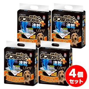 【在庫有・即納】【まとめ買い】クリーンワン 消臭炭シート ダブルストッププラス 速乾ドライ レギュラー 80枚×4個セット 犬 トイレシート ペットシーツ