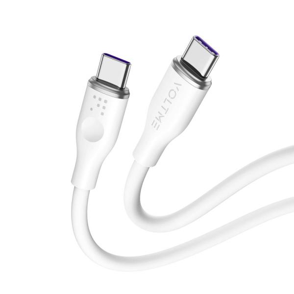 VOLTME ボルトミー 充電ケーブル USB-C＆USB-C 1m PD 対応 ホワイト 5A・1...