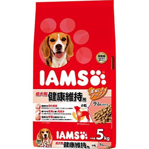 アイムス (IAMS) 成犬用 健康維持用 ラム&amp;ライス 小粒 5kg [ドッグフード]