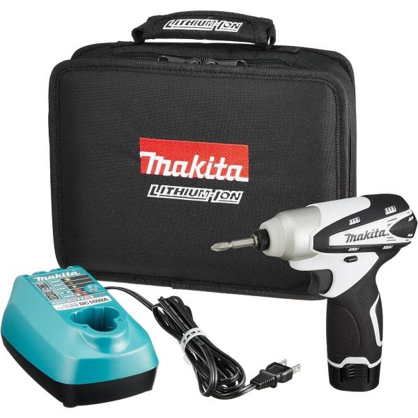 マキタ(Makita) 充電式インパクトドライバ 10.8V 小型 白 本体付属バッテリー1個搭載モ...