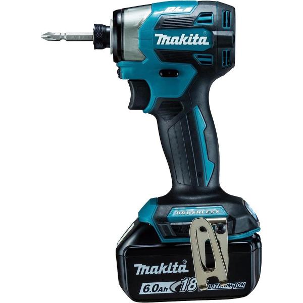 マキタ Makita 充電式インパクトドライバ（青） 18V6Ah バッテリ2本・充電器・ケース付 ...